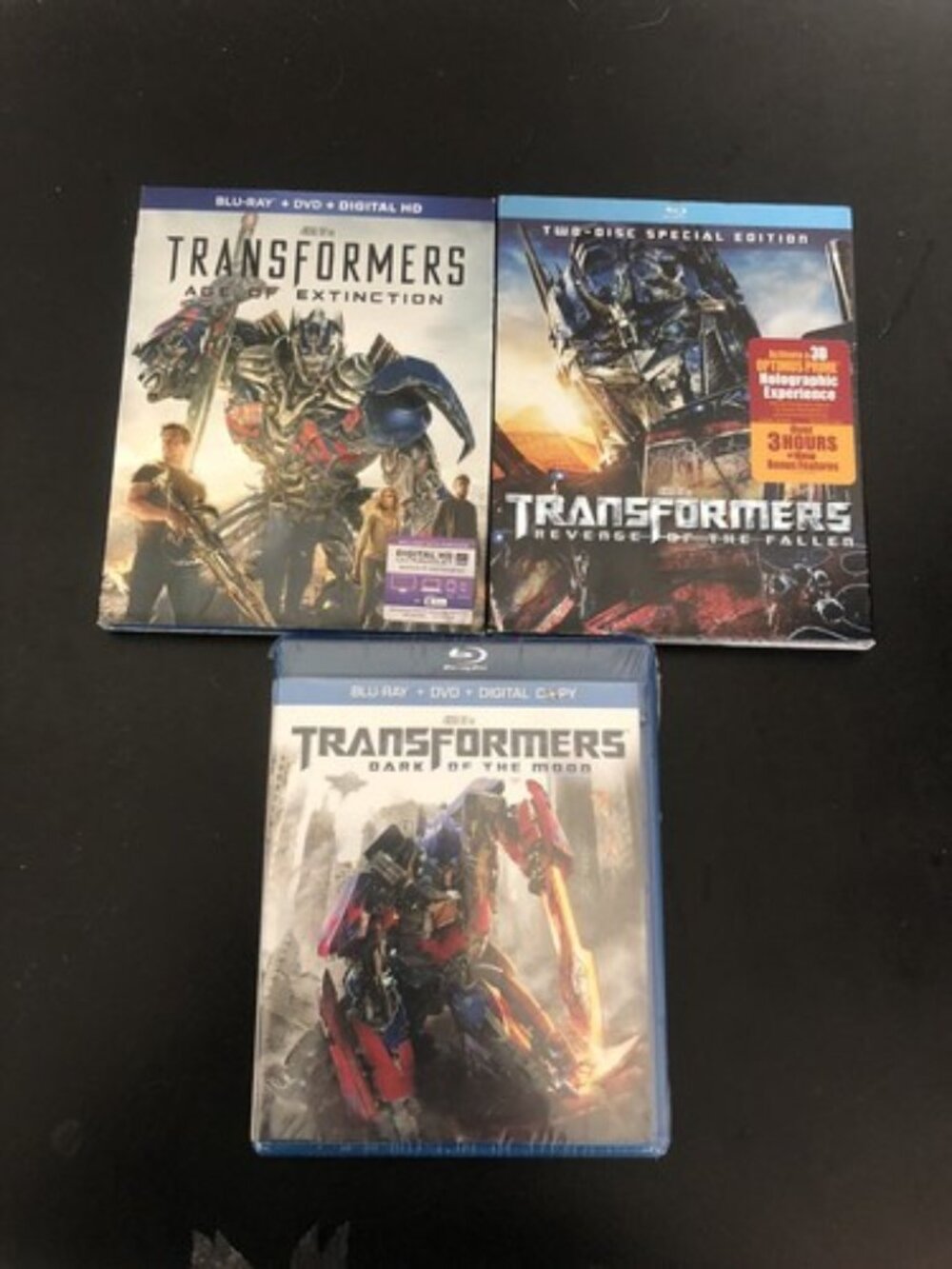 NEW Transformers Blu-ray Lot Revenge Of Fallen, Dark Of Moon, Age Of Extinction